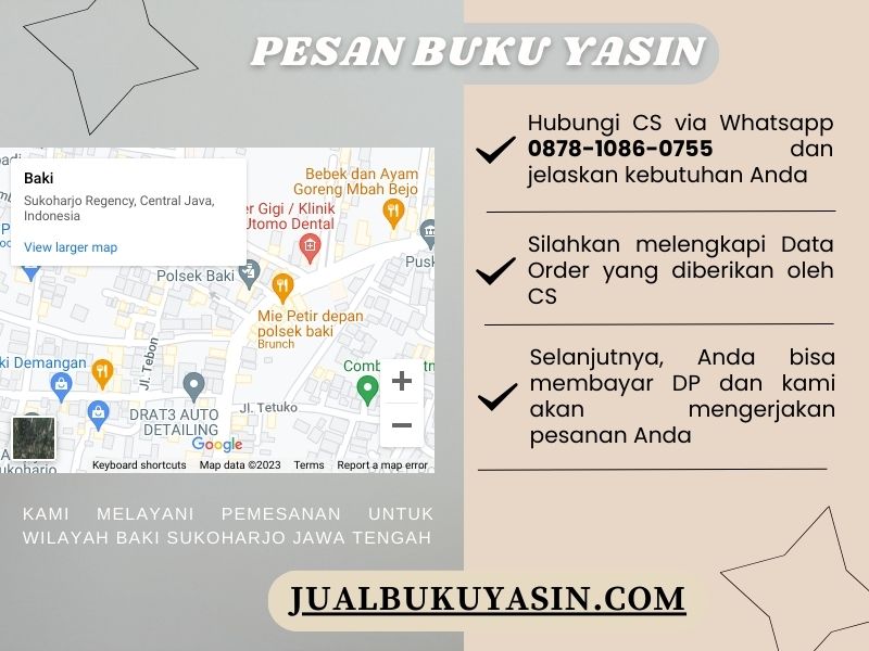 Percetakan Buku Yasin Baki Sukoharjo, Tempat Cetak Buku Yasin Baki Sukoharjo, Tempat Bikin Buku Yasin di Baki Sukoharjo