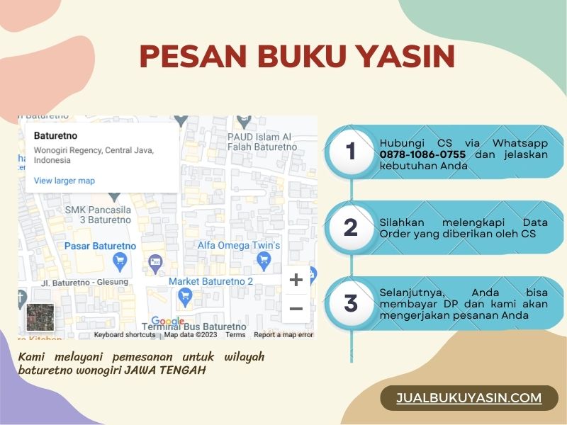 Percetakan Buku Yasin Baturetno Wonogiri, Tempat Cetak Buku Yasin Baturetno Wonogiri, Tempat Bikin Buku Yasin di Baturetno Wonogiri