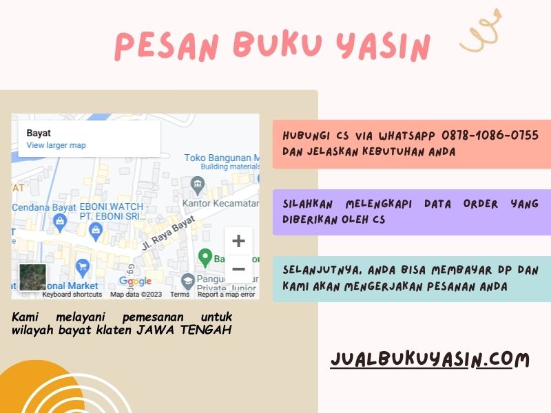 Percetakan Buku Yasin Bayat Klaten, Tempat Cetak Buku Yasin Bayat Klaten, Tempat Bikin Buku Yasin di Bayat Klaten