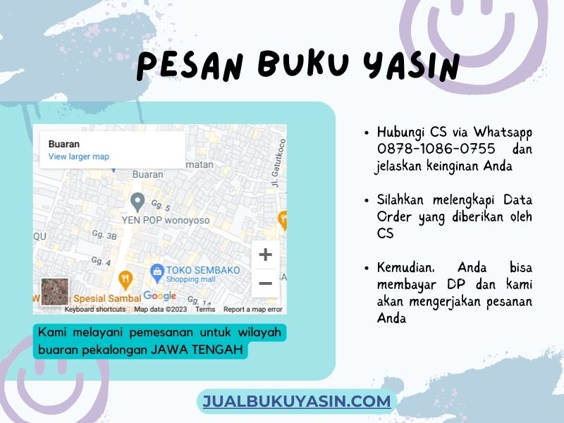 Percetakan Buku Yasin Buaran Pekalongan, Tempat Cetak Buku Yasin Buaran Pekalongan, Tempat Bikin Buku Yasin di Buaran Pekalongan