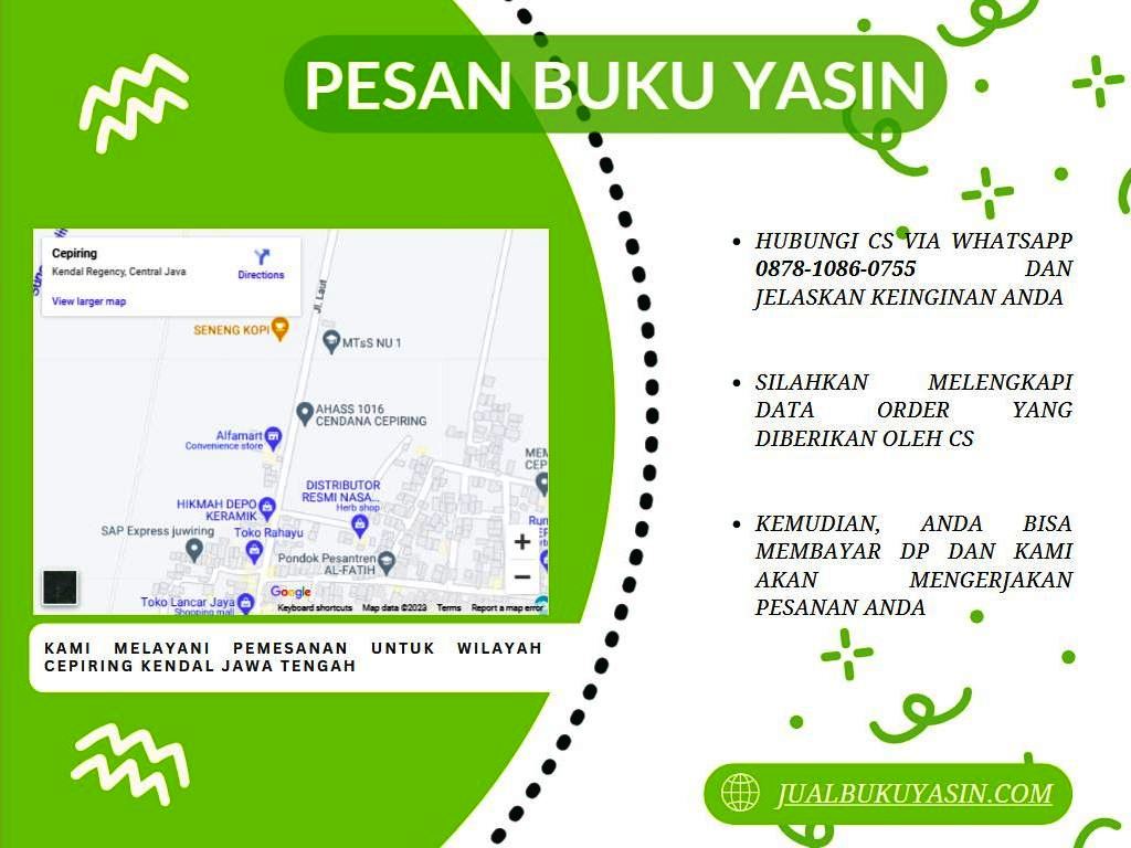 Percetakan Buku Yasin Cepiring Kendal, Tempat Cetak Buku Yasin Cepiring Kendal, Tempat Bikin Buku Yasin di Cepiring Kendal