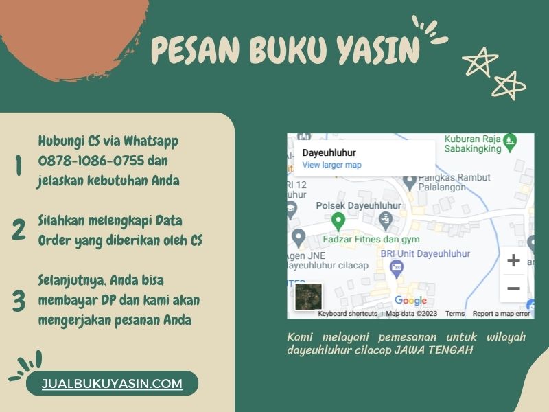 Percetakan Buku Yasin Dayeuhluhur Cilacap, Tempat Cetak Buku Yasin Dayeuhluhur Cilacap, Tempat Bikin Buku Yasin di Dayeuhluhur Cilacap