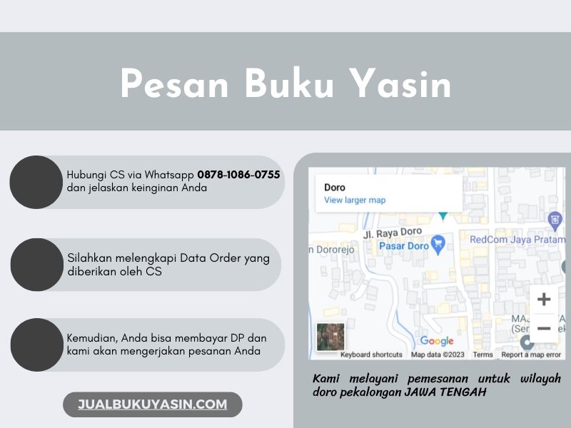 Percetakan Buku Yasin Doro Pekalongan, Tempat Cetak Buku Yasin Doro Pekalongan, Tempat Bikin Buku Yasin di Doro Pekalongan
