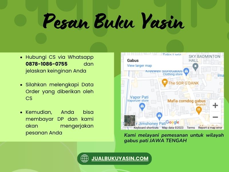 Percetakan Buku Yasin Gabus Pati, Tempat Cetak Buku Yasin Gabus Pati, Tempat Bikin Buku Yasin di Gabus Pati