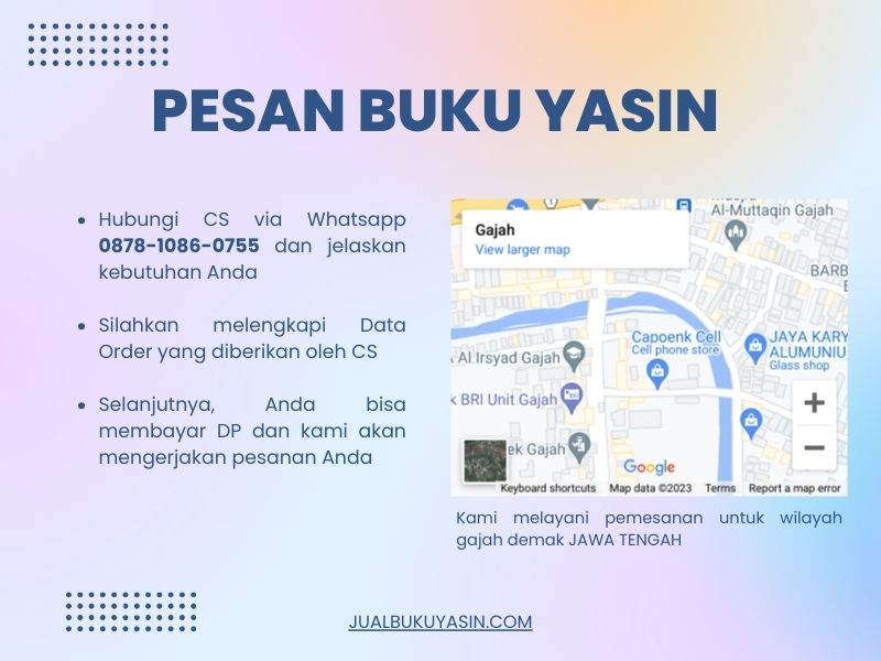 Percetakan Buku Yasin Gajah Demak, Tempat Cetak Buku Yasin Gajah Demak, Tempat Bikin Buku Yasin di Gajah Demak