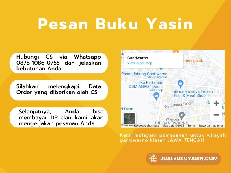 Percetakan Buku Yasin Gantiwarno Klaten, Tempat Cetak Buku Yasin Gantiwarno Klaten, Tempat Bikin Buku Yasin di Gantiwarno Klaten