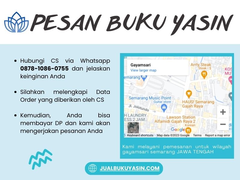 Percetakan Buku Yasin Gayamsari Semarang, Tempat Cetak Buku Yasin Gayamsari Semarang, Tempat Bikin Buku Yasin di Gayamsari Semarang