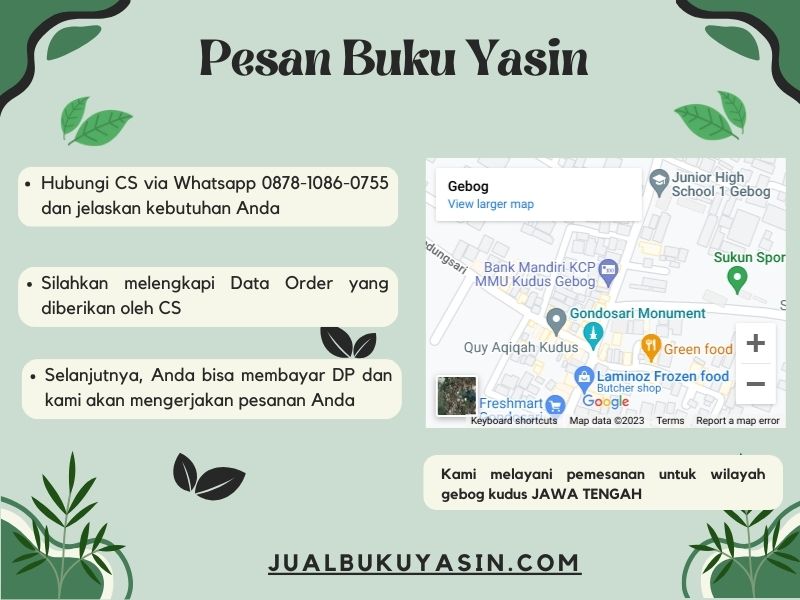 Percetakan Buku Yasin Gebog Kudus, Tempat Cetak Buku Yasin Gebog Kudus, Tempat Bikin Buku Yasin di Gebog Kudus