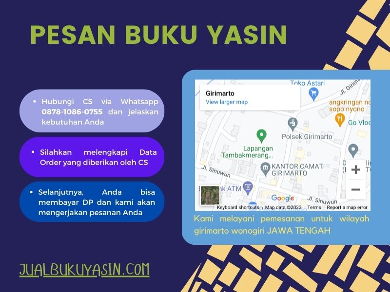 Percetakan Buku Yasin Girimarto Wonogiri, Tempat Cetak Buku Yasin Girimarto Wonogiri, Tempat Bikin Buku Yasin di Girimarto Wonogiri