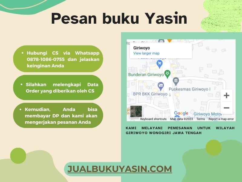 Percetakan Buku Yasin Giriwoyo Wonogiri, Tempat Cetak Buku Yasin Giriwoyo Wonogiri, Tempat Bikin Buku Yasin di Giriwoyo Wonogiri