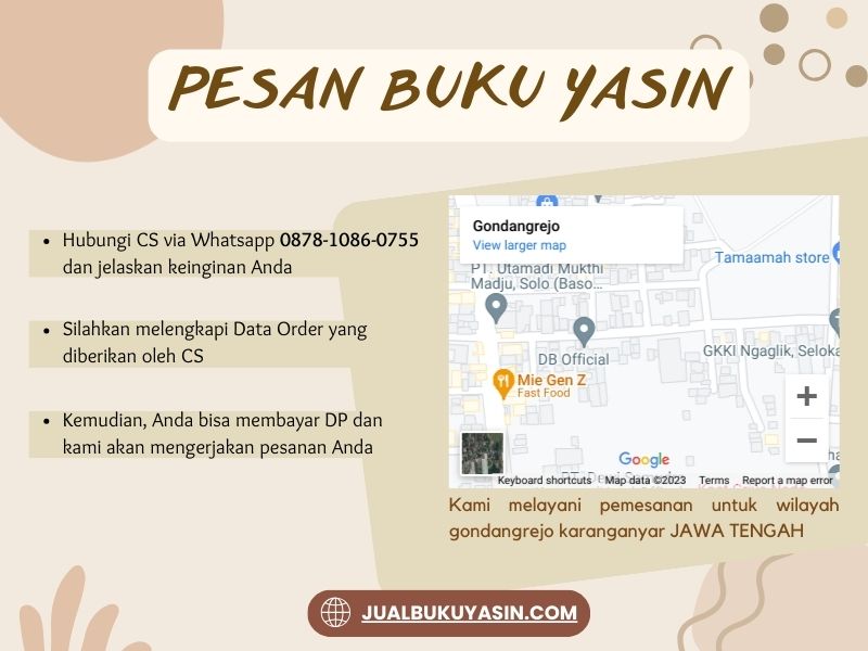 Percetakan Buku Yasin Gondangrejo Karanganyar, Tempat Cetak Buku Yasin Gondangrejo Karanganyar, Tempat Bikin Buku Yasin di Gondangrejo Karanganyar