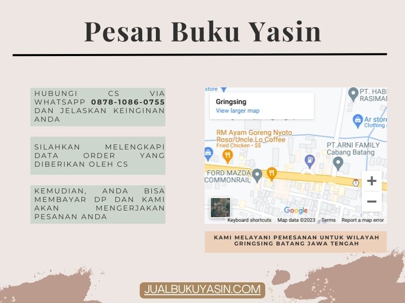 Percetakan Buku Yasin Gringsing Batang, Tempat Cetak Buku Yasin Gringsing Batang, Tempat Bikin Buku Yasin di Gringsing Batang