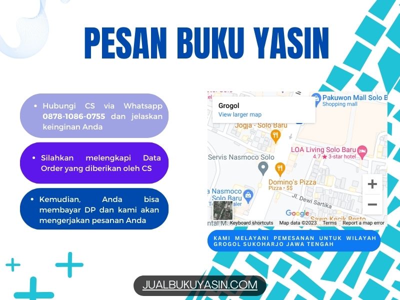 Percetakan Buku Yasin Grogol Sukoharjo, Tempat Cetak Buku Yasin Grogol Sukoharjo, Tempat Bikin Buku Yasin di Grogol Sukoharjo