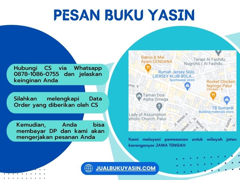 Percetakan Buku Yasin Jaten Karanganyar, Tempat Cetak Buku Yasin Jaten Karanganyar, Tempat Bikin Buku Yasin di Jaten Karanganyar