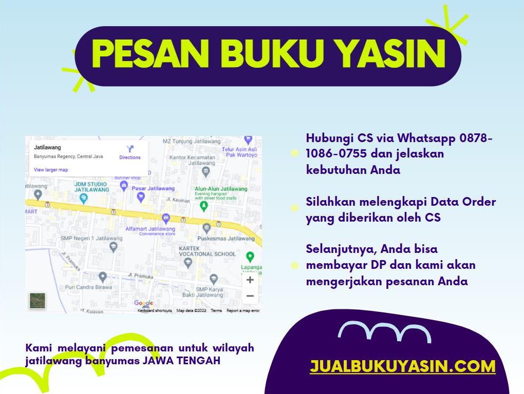 Percetakan Buku Yasin Jatilawang Banyumas, Tempat Cetak Buku Yasin Jatilawang Banyumas, Tempat Bikin Buku Yasin di Jatilawang Banyumas