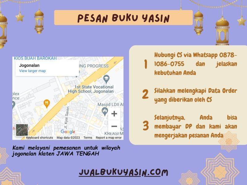Percetakan Buku Yasin Jogonalan Klaten, Tempat Cetak Buku Yasin Jogonalan Klaten, Tempat Bikin Buku Yasin di Jogonalan Klaten