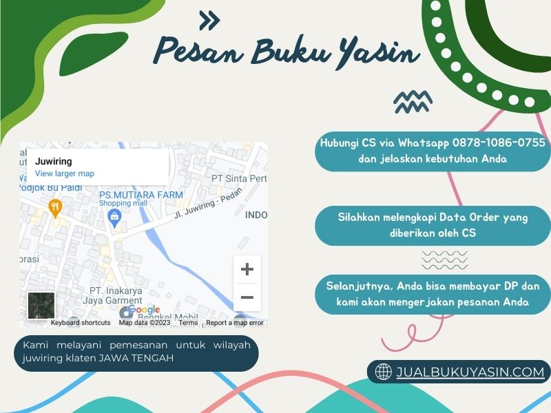 Percetakan Buku Yasin Juwiring Klaten, Tempat Cetak Buku Yasin Juwiring Klaten, Tempat Bikin Buku Yasin di Juwiring Klaten