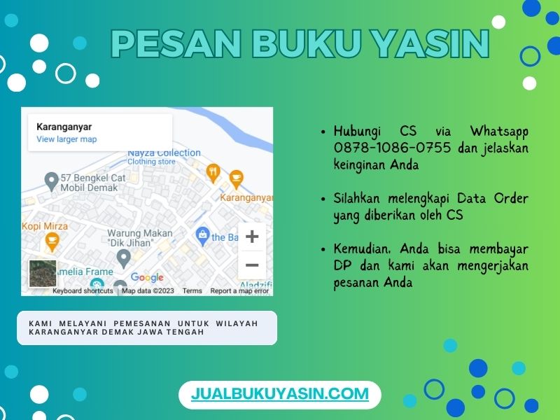 Percetakan Buku Yasin Karanganyar Demak, Tempat Cetak Buku Yasin Karanganyar Demak, Tempat Bikin Buku Yasin di Karanganyar Demak