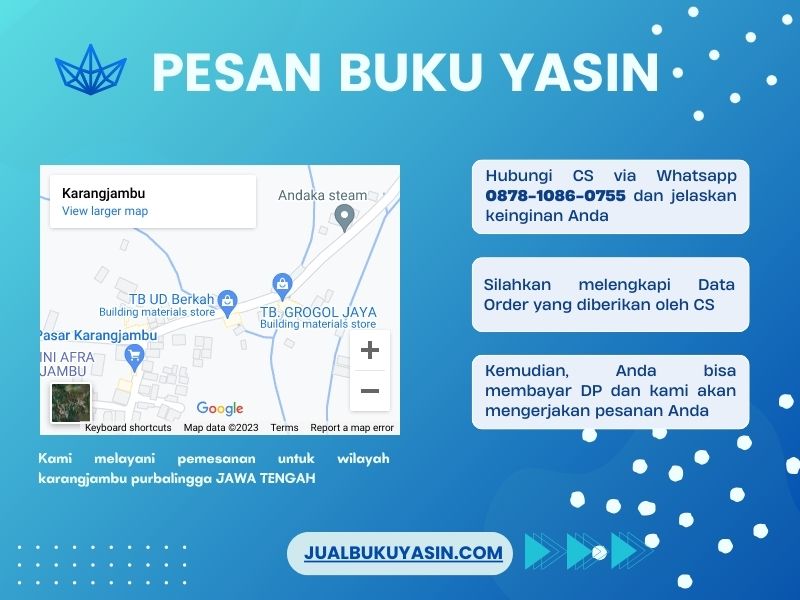 Percetakan Buku Yasin Karangjambu Purbalingga, Tempat Cetak Buku Yasin Karangjambu Purbalingga, Tempat Bikin Buku Yasin di Karangjambu Purbalingga