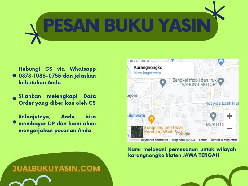 Percetakan Buku Yasin Karangnongko Klaten, Tempat Cetak Buku Yasin Karangnongko Klaten, Tempat Bikin Buku Yasin di Karangnongko Klaten