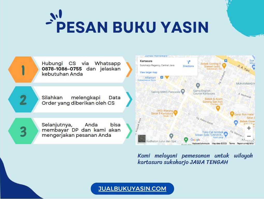 Percetakan Buku Yasin Kartasura Sukoharjo, Tempat Cetak Buku Yasin Kartasura Sukoharjo, Tempat Bikin Buku Yasin di Kartasura Sukoharjo