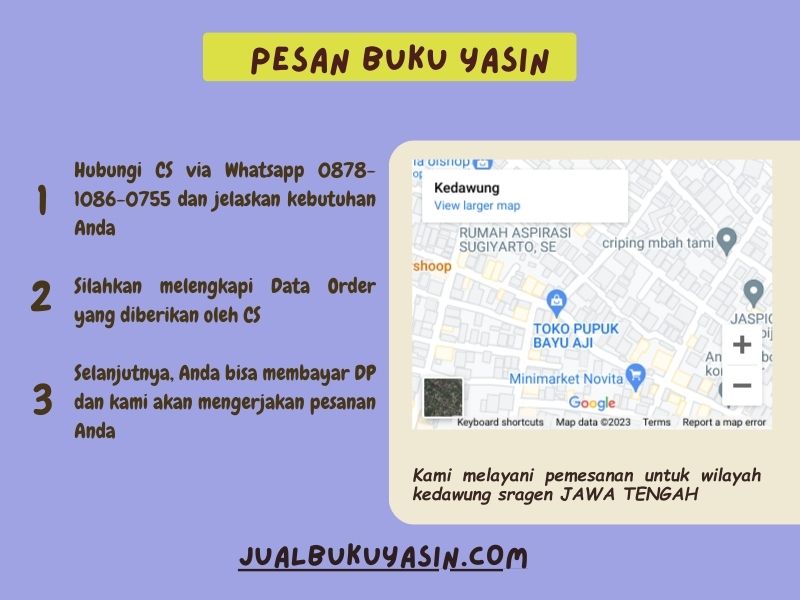 Percetakan Buku Yasin Kedawung Sragen, Tempat Cetak Buku Yasin Kedawung Sragen, Tempat Bikin Buku Yasin di Kedawung Sragen