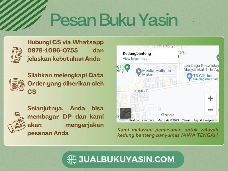 Percetakan Buku Yasin Kedung Banteng Banyumas, Tempat Cetak Buku Yasin Kedung Banteng Banyumas, Tempat Bikin Buku Yasin di Kedung Banteng Banyumas