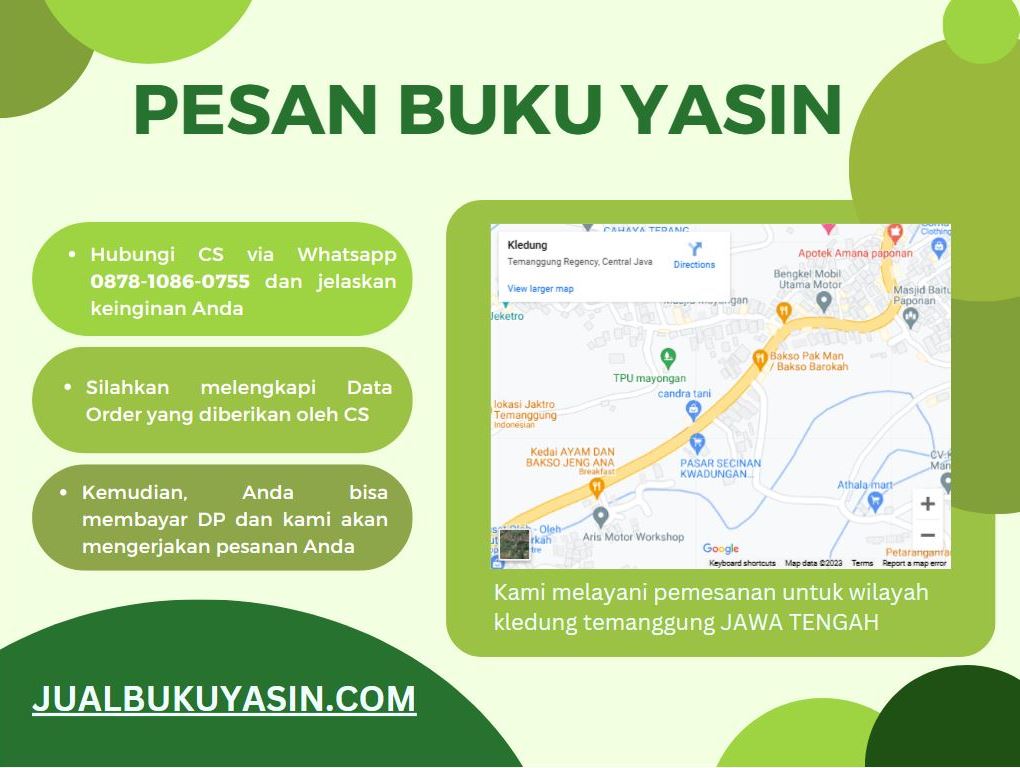 Percetakan Buku Yasin Kledung Temanggung, Tempat Cetak Buku Yasin Kledung Temanggung, Tempat Bikin Buku Yasin di Kledung Temanggung