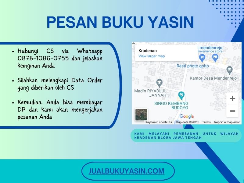 Percetakan Buku Yasin Kradenan Blora, Tempat Cetak Buku Yasin Kradenan Blora, Tempat Bikin Buku Yasin di Kradenan Blora