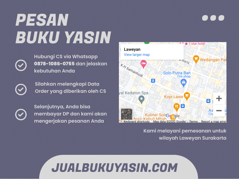 Percetakan Buku Yasin Laweyan Surakarta, Tempat Cetak Buku Yasin Laweyan Surakarta, Tempat Bikin Buku Yasin di Laweyan Surakarta