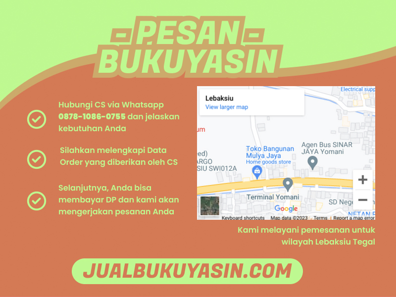 Percetakan Buku Yasin Lebaksiu Tegal, Tempat Cetak Buku Yasin Lebaksiu Tegal, Tempat Bikin Buku Yasin di Lebaksiu Tegal