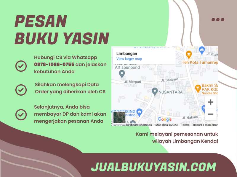 Percetakan Buku Yasin Limbangan Kendal, Tempat Cetak Buku Yasin Limbangan Kendal, Tempat Bikin Buku Yasin di Limbangan Kendal