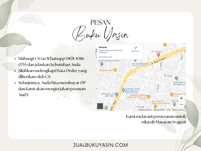 Percetakan Buku Yasin Masaran Sragen, Tempat Cetak Buku Yasin Masaran Sragen, Tempat Bikin Buku Yasin di Masaran Sragen