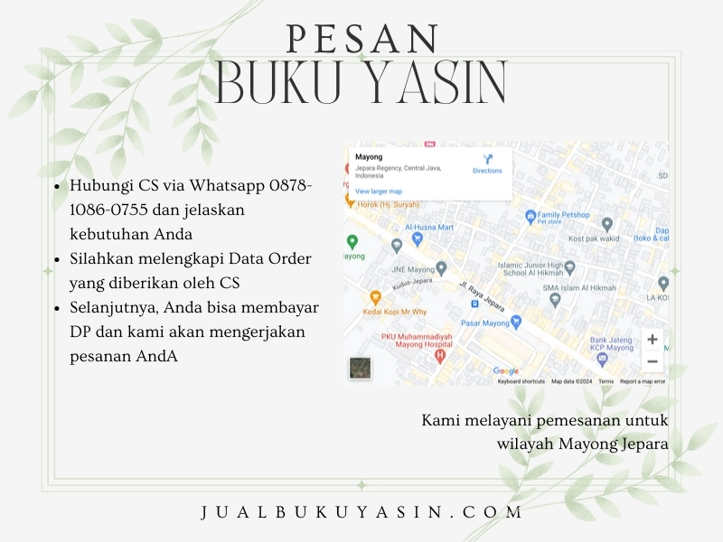 Percetakan Buku Yasin Mayong Jepara, Tempat Cetak Buku Yasin Mayong Jepara, Tempat Bikin Buku Yasin di Mayong Jepara