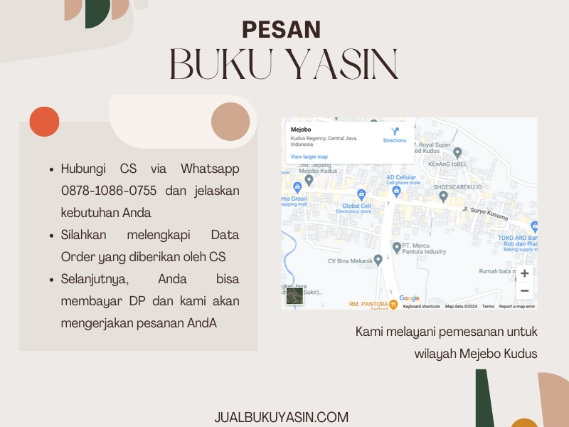 Percetakan Buku Yasin Mejobo Kudus, Tempat Cetak Buku Yasin Mejobo Kudus, Tempat Bikin Buku Yasin di Mejobo Kudus