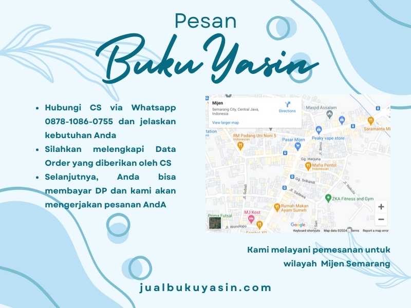 Percetakan Buku Yasin Mijen Semarang, Tempat Cetak Buku Yasin Mijen Semarang, Tempat Bikin Buku Yasin di Mijen Semarang