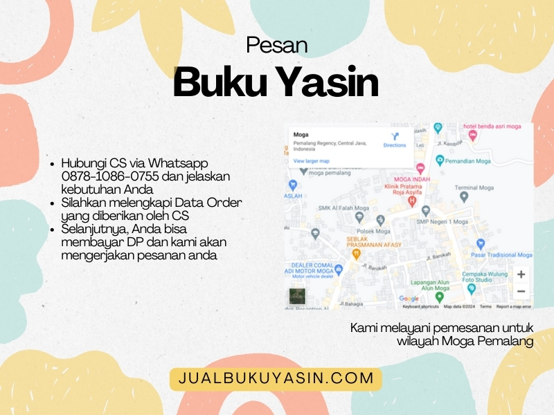 Percetakan Buku Yasin Moga Pemalang, Tempat Cetak Buku Yasin Moga Pemalang, Tempat Bikin Buku Yasin di Moga Pemalang