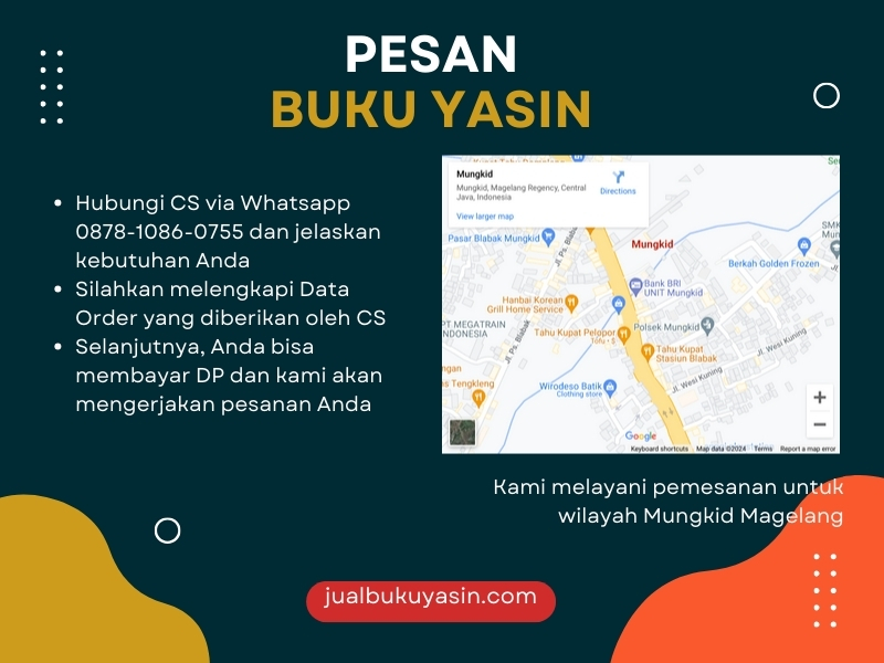 Percetakan Buku Yasin Mungkid Magelang, Tempat Cetak Buku Yasin Mungkid Magelang, Tempat Bikin Buku Yasin di Mungkid Magelang