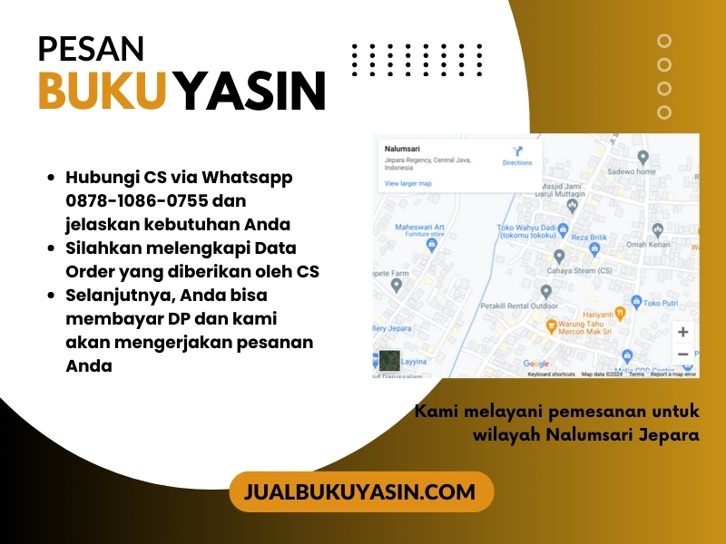 Percetakan Buku Yasin Nalumsari Jepara, Tempat Cetak Buku Yasin Nalumsari Jepara, Tempat Bikin Buku Yasin di Nalumsari Jepara