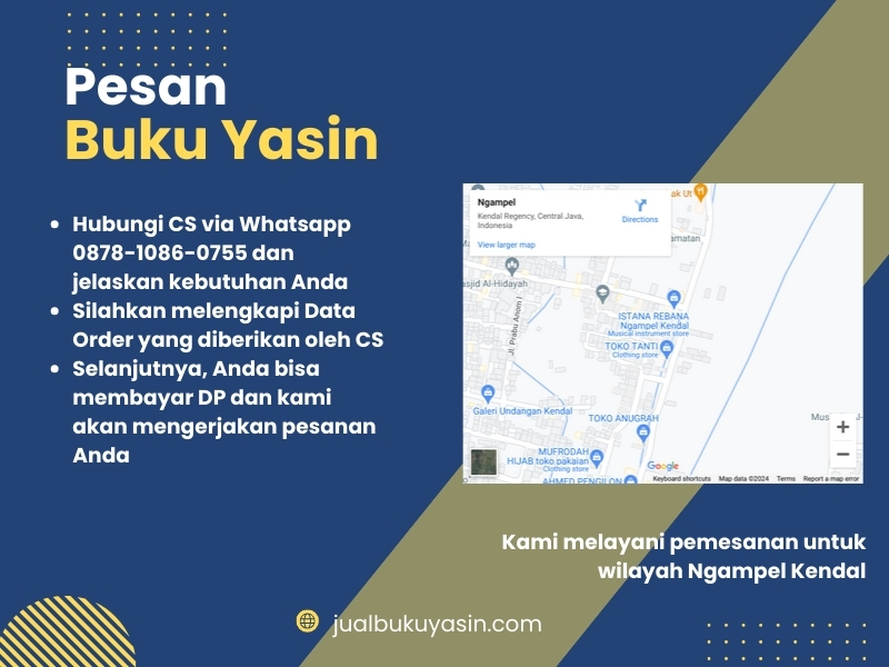 Percetakan Buku Yasin Ngampel Kendal, Tempat Cetak Buku Yasin Ngampel Kendal, Tempat Bikin Buku Yasin di Ngampel Kendal