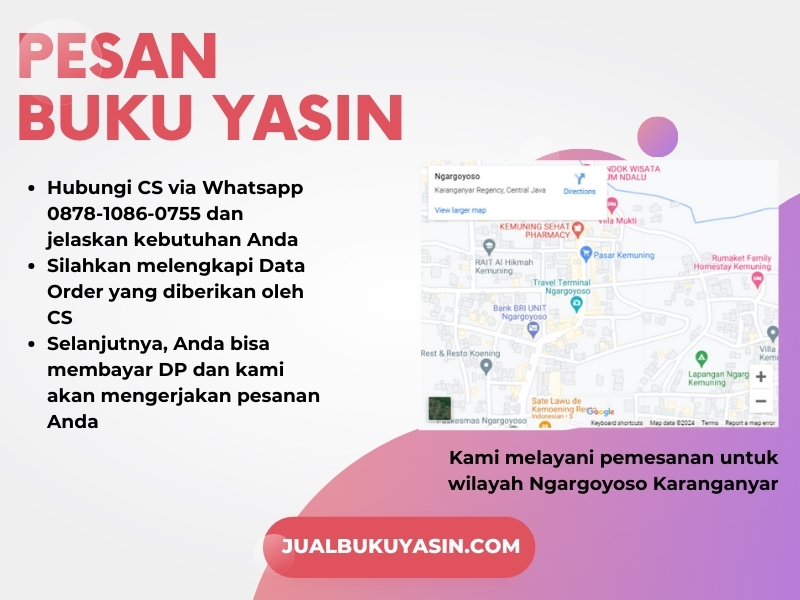 Percetakan Buku Yasin Ngargoyoso Karanganyar, Tempat Cetak Buku Yasin Ngargoyoso Karanganyar, Tempat Bikin Buku Yasin di Ngargoyoso Karanganyar