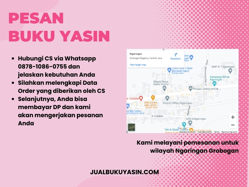 Percetakan Buku Yasin Ngaringan Grobogan, Tempat Cetak Buku Yasin Ngaringan Grobogan, Tempat Bikin Buku Yasin di Ngaringan Grobogan