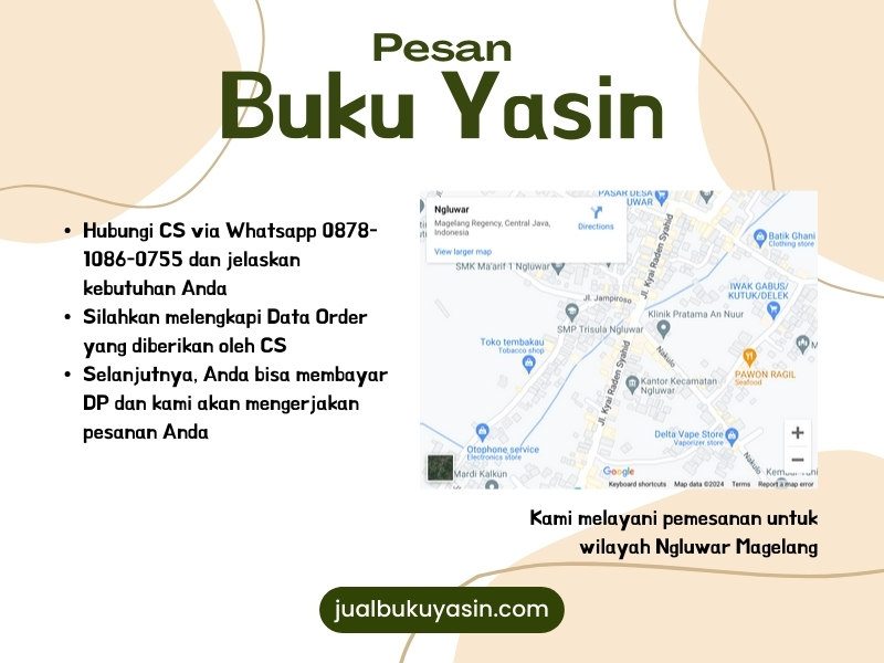 Percetakan Buku Yasin Ngluwar Magelang, Tempat Cetak Buku Yasin Ngluwar Magelang, Tempat Bikin Buku Yasin di Ngluwar Magelang