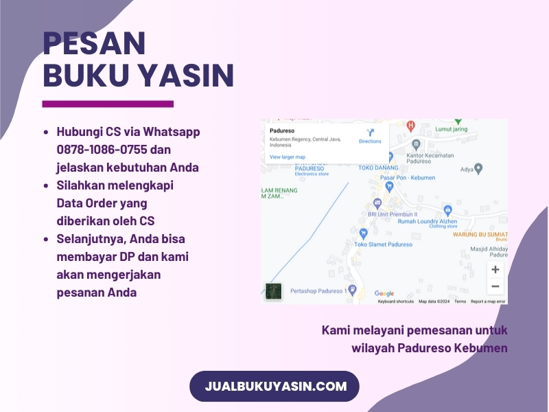 Percetakan Buku Yasin Padureso Kebumen, Tempat Cetak Buku Yasin Padureso Kebumen, Tempat Bikin Buku Yasin di Padureso Kebumen