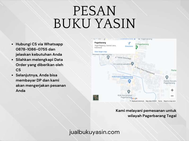 Percetakan Buku Yasin Pagerbarang Tegal, Tempat Cetak Buku Yasin Pagerbarang Tegal, Tempat Bikin Buku Yasin di Pagerbarang Tegal