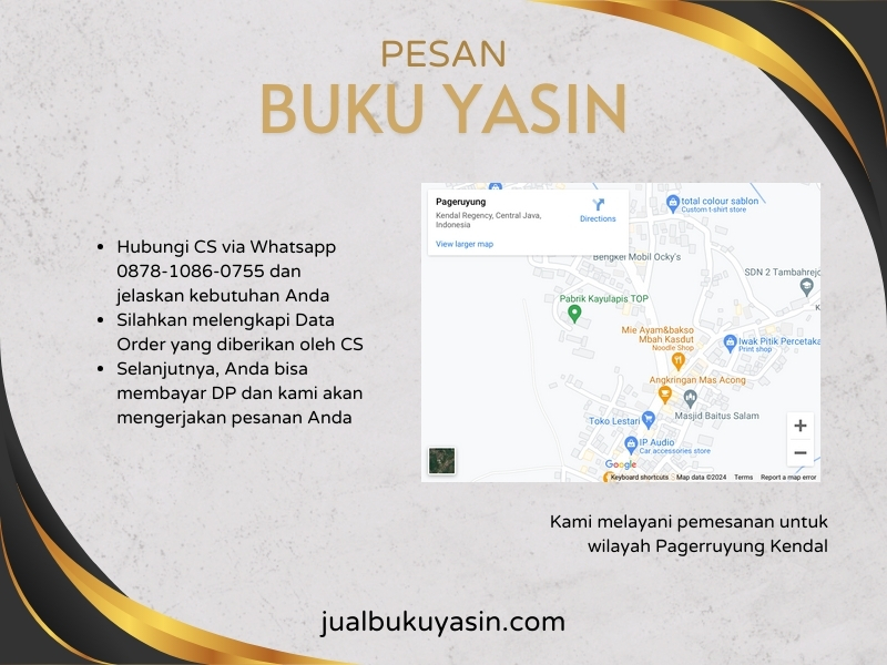 Percetakan Buku Yasin Pagerruyung Kendal, Tempat Cetak Buku Yasin Pagerruyung Kendal, Tempat Bikin Buku Yasin di Pagerruyung Kendal