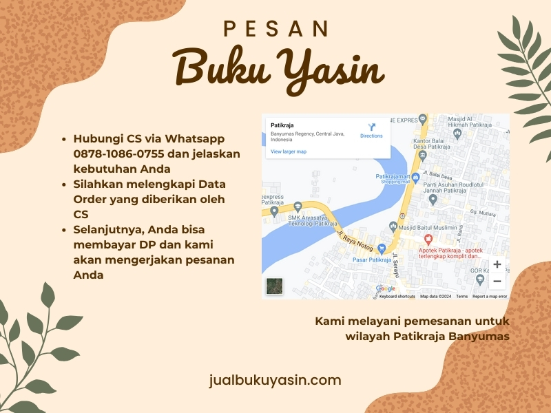 Percetakan Buku Yasin Patikraja Banyumas, Tempat Cetak Buku Yasin Patikraja Banyumas, Tempat Bikin Buku Yasin di Patikraja Banyumas