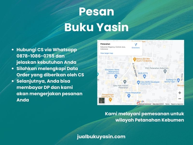 Percetakan Buku Yasin Petanahan Kebumen, Tempat Cetak Buku Yasin Petanahan Kebumen, Tempat Bikin Buku Yasin di Petanahan Kebumen