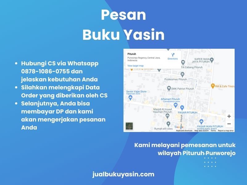 Percetakan Buku Yasin Pituruh Purworejo, Tempat Cetak Buku Yasin Pituruh Purworejo, Tempat Bikin Buku Yasin di Pituruh Purworejo