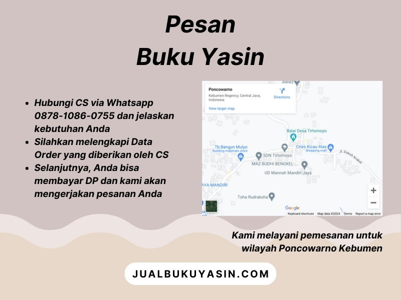 Percetakan Buku Yasin Poncowarno Kebumen, Tempat Cetak Buku Yasin Poncowarno Kebumen, Tempat Bikin Buku Yasin di Poncowarno Kebumen